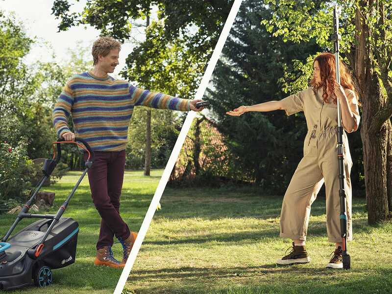 Gardena PowerMax Duo 46/36V P4A - Tondeuse &agrave; gazon &agrave; batterie - 2x18V 4Ah - Largeur de coupe 46 cm