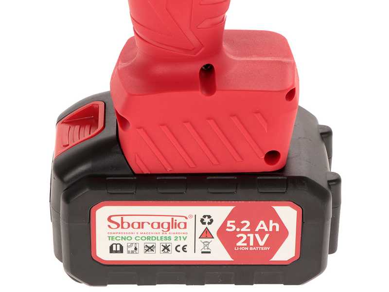 Sbaraglia Rambo Energy 21V -  &Eacute;lagueuse manuelle &agrave; batterie - 2 x 21V/5.2 Ah