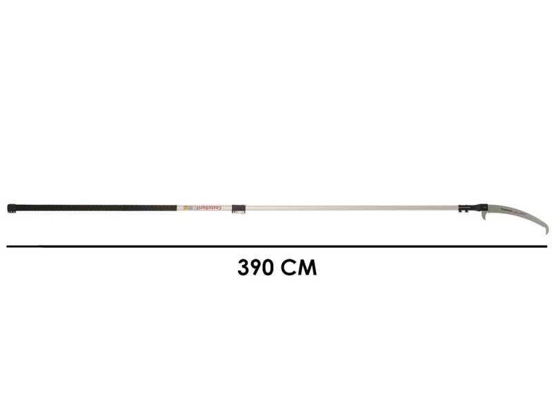 Castellari PO35P+ATO4 - Scie de jardin sur perche ovale en aluminium - 230-390 cm - Lame de 35 cm