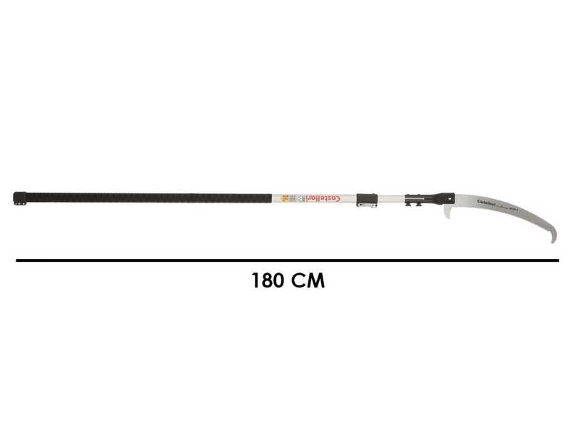 Castellari PO35P+ATO3 - Scie de jardin sur perche ovale en aluminium - 180-300 cm - Lame de 35 cm
