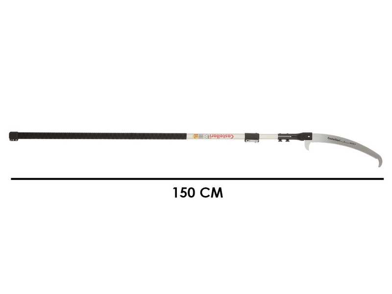 Castellari PO35P+ATO2 - Scie de jardin sur perche ovale en aluminium - 150-240 cm - Lame de 35 cm