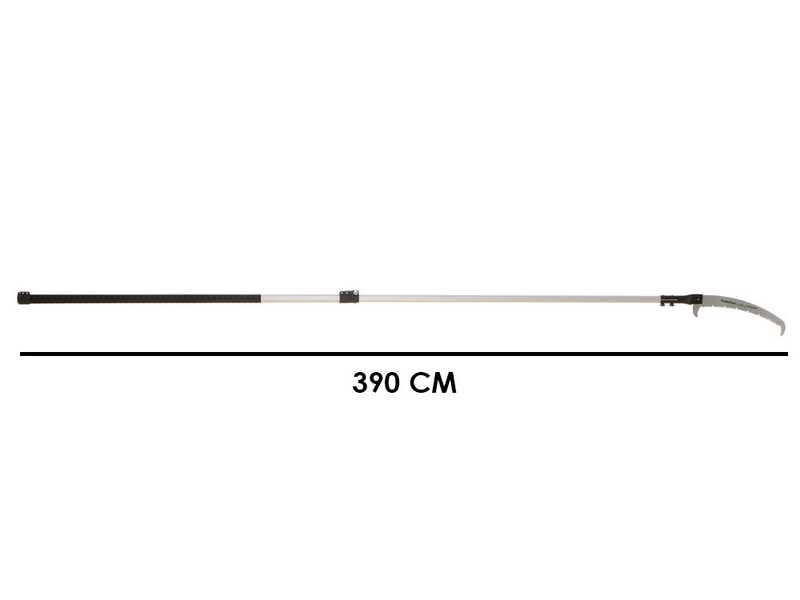 Castellari PO35PRO+ATO4 - Scie &agrave; dents en &laquo; U &raquo; sur perche ovale en aluminium - 230-390 cm - Lame de 35 cm