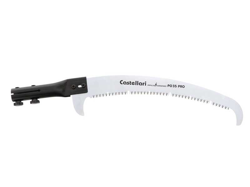 Castellari PO35PRO+ATO4 - Scie &agrave; dents en &laquo; U &raquo; sur perche ovale en aluminium - 230-390 cm - Lame de 35 cm