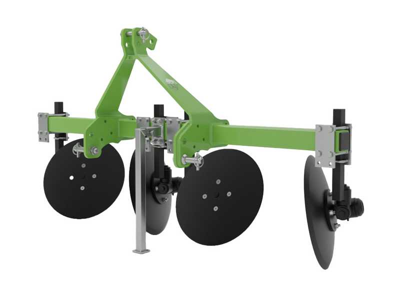 Seven Italy Simply - Butteur - 4 &eacute;l&eacute;ments - S&eacute;rie l&eacute;g&egrave;re - Ch&acirc;ssis 140 cm - Pour tracteurs avec attelage &agrave; trois points