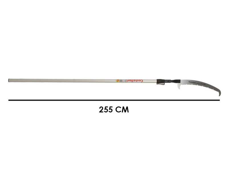 Castellari PS35PRO+AT4 - Scie &agrave; dents en &laquo; U &raquo; sur perche en aluminium - 255-415 cm - Lame de 35 cm