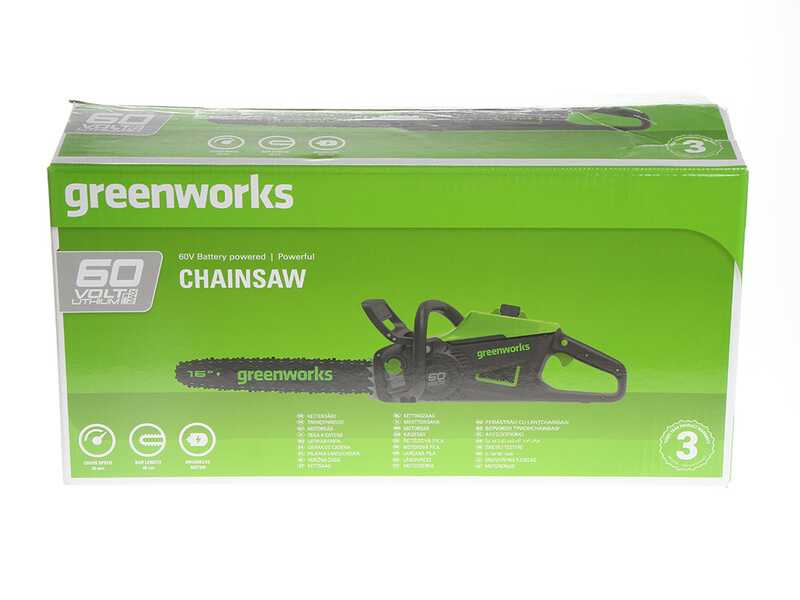 Greenworks GD60CS40K4 - Tron&ccedil;onneuse &eacute;lectrique &agrave; batterie 60 V 4 Ah - Lame de 40 cm