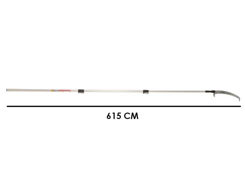 Castellari PS35PRO+AT6 - Scie &agrave; dents en &laquo; U &raquo; sur tige en aluminium - 265-615 cm - Lame de 35 cm