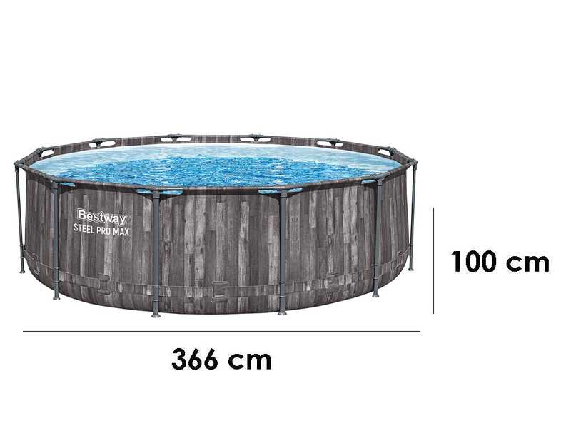 Bestway Steel Pro max 5614X - &Oslash;366x100 cm - Piscine ronde