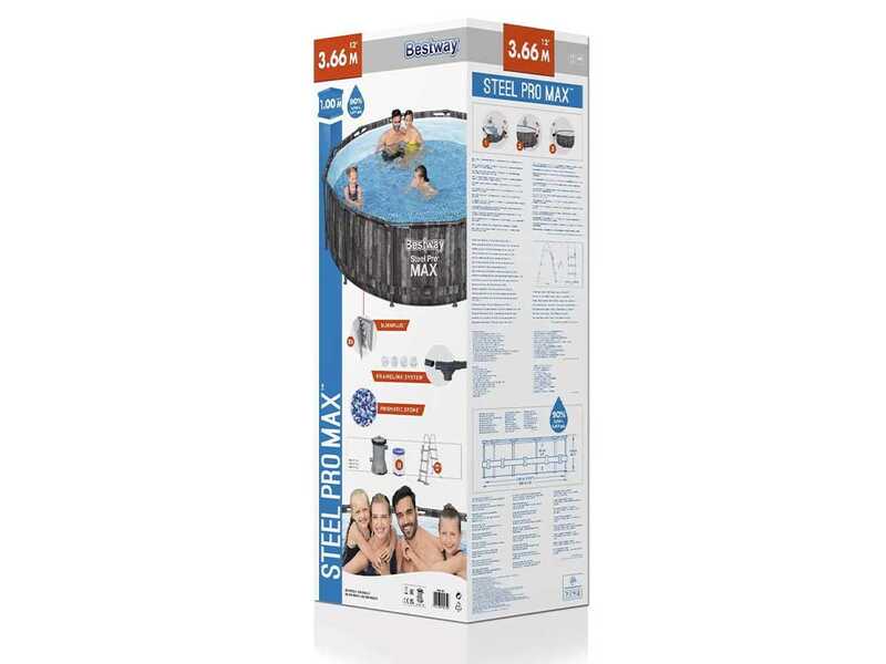 Bestway Steel Pro max 5614X - &Oslash;366x100 cm - Piscine ronde
