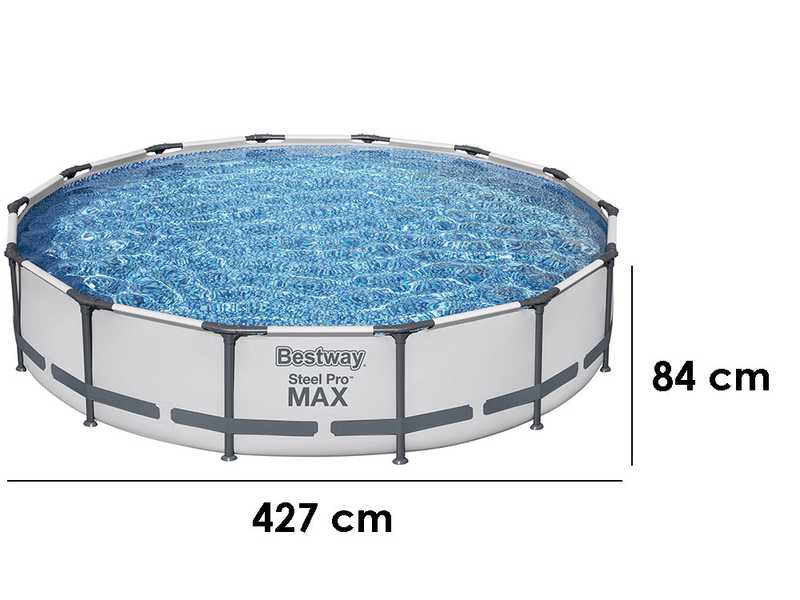Bestway Steel Pro max 56595 - &Oslash;427x84 cm - Piscine ronde