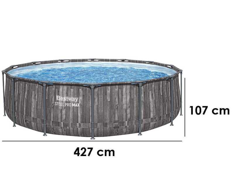Bestway Steel Pro max 5614Z - &Oslash;427x107 cm - Piscine ronde