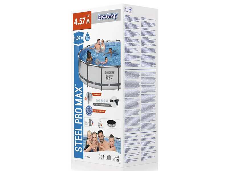 Bestway Steel Pro max 56488 - &Oslash;457x107 cm - Piscine ronde