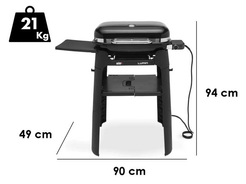 Weber Lumin Black - Barbecue &eacute;lectrique portable