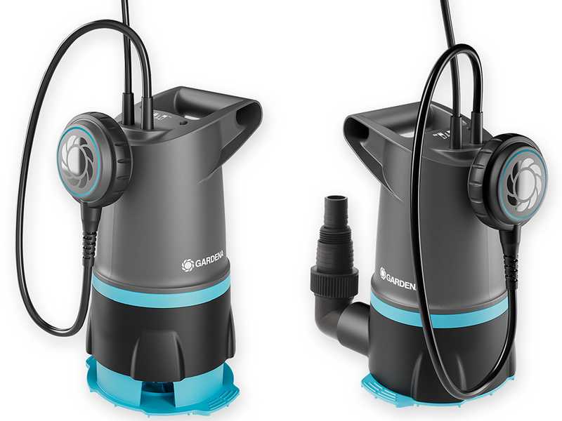 Gardena 20000 BASIC - Pompe &eacute;lectrique submersible 2 en 1 pour eaux claires et sales - Flotteur int&eacute;gr&eacute;