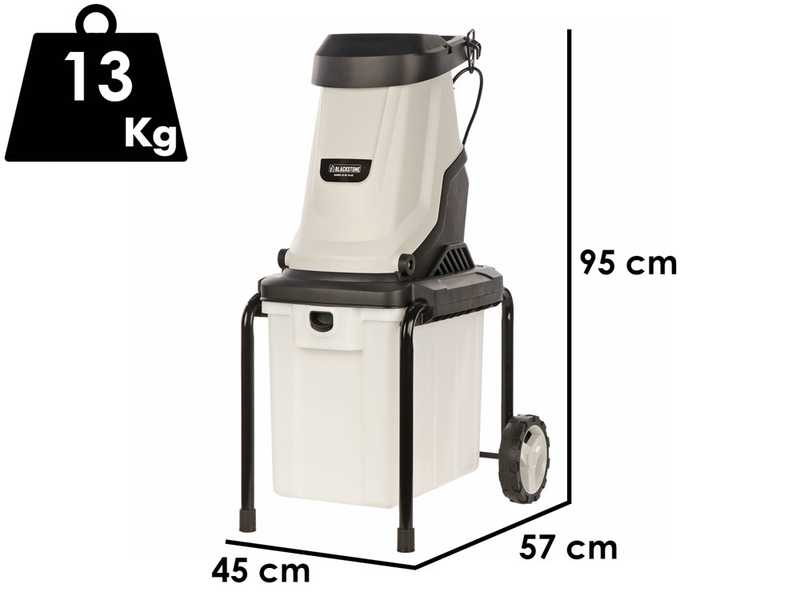 BlackStone SHRED 45 BL PLUS - Broyeur &eacute;lectrique - Lames r&eacute;versibles - Bac de ramassage