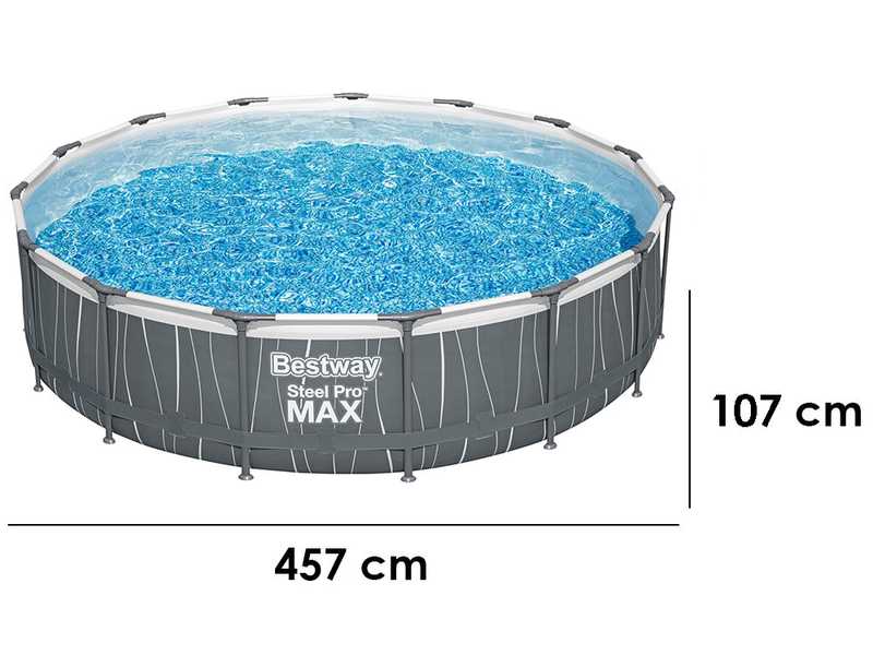 Bestway Steel Pro max 561GD - &Oslash;457x107 cm - Piscine ronde