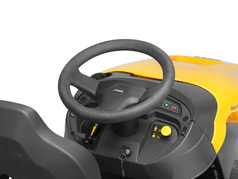 Stiga Estate 798 W - Tracteur tondeuse - transmission hydrostatique - bac de ramassage - mulching