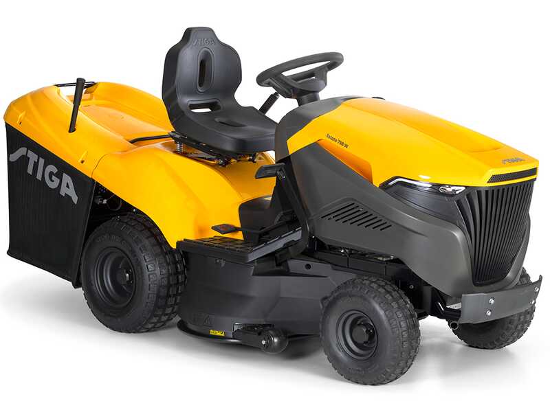 Stiga Estate 798 W - Tracteur tondeuse - transmission hydrostatique - bac de ramassage - mulching