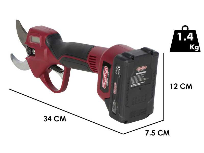 Archman FE07-40A - S&eacute;cateur de taille &agrave; batterie - 2x 21V 2Ah - &Oslash; 40 mm