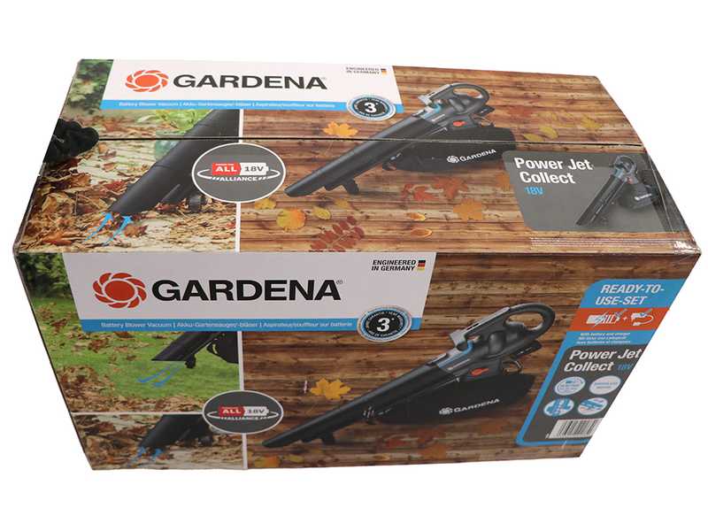 Gardena PowerJet Collect 18 P4A - Souffleur aspirateur &agrave; batterie - 18 V 4 Ah