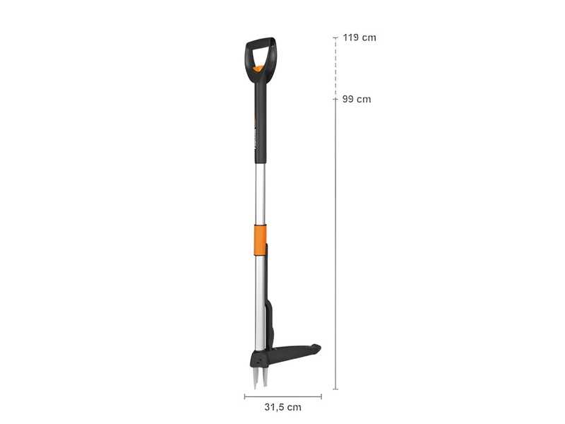 Fiskars SmartFit - D&eacute;sherbeur manuel t&eacute;lescopique