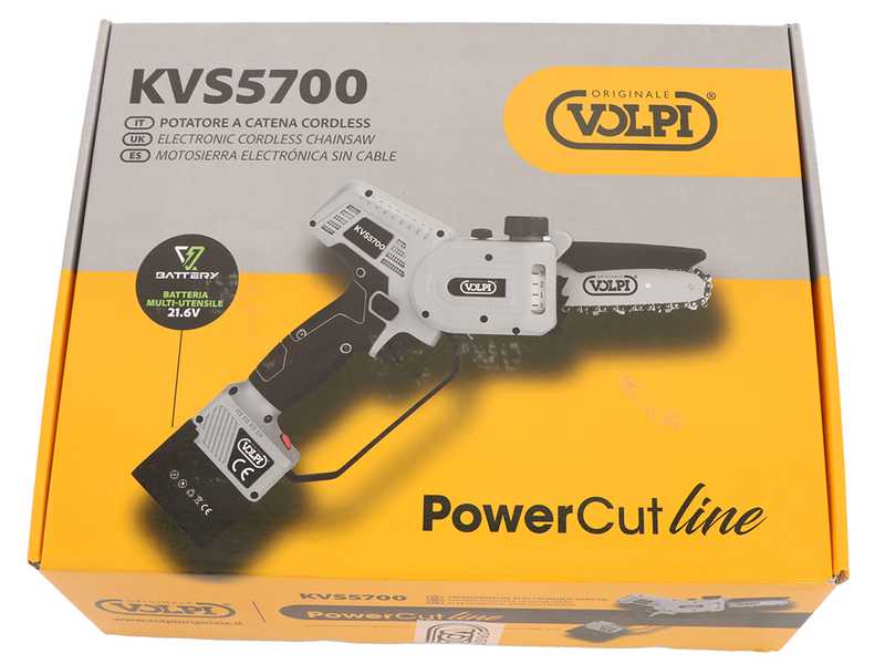 Volpi KVS5700 - &Eacute;lagueuse &agrave; batterie manuelle - 2x21.6V 2.5Ah