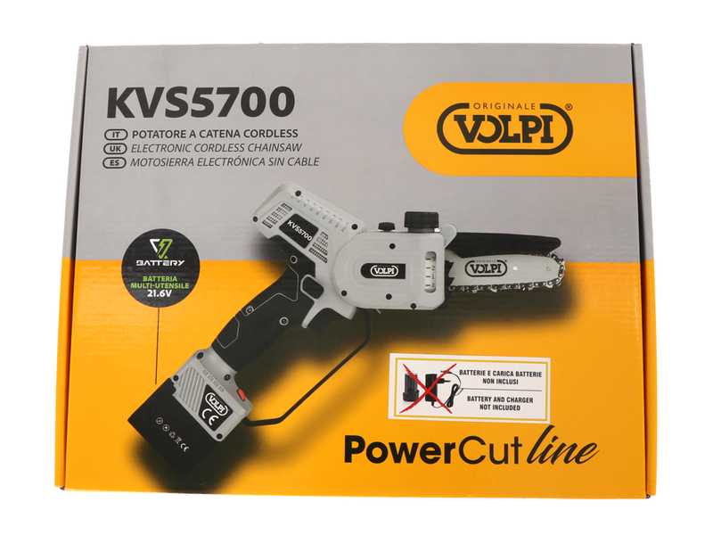 Volpi KVS5700 - &Eacute;lagueuse &agrave; batterie manuelle - SANS BATTERIE NI CHARGEUR