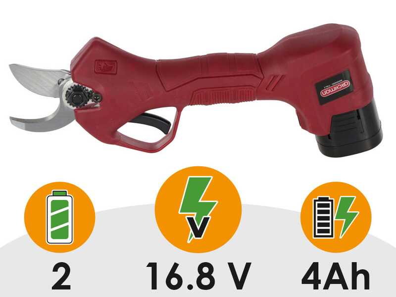 Archman FE04-25 - S&eacute;cateur de taille &agrave; batterie - 2x 16.8V 2Ah - Diam&egrave;tre de coupe 25 mm
