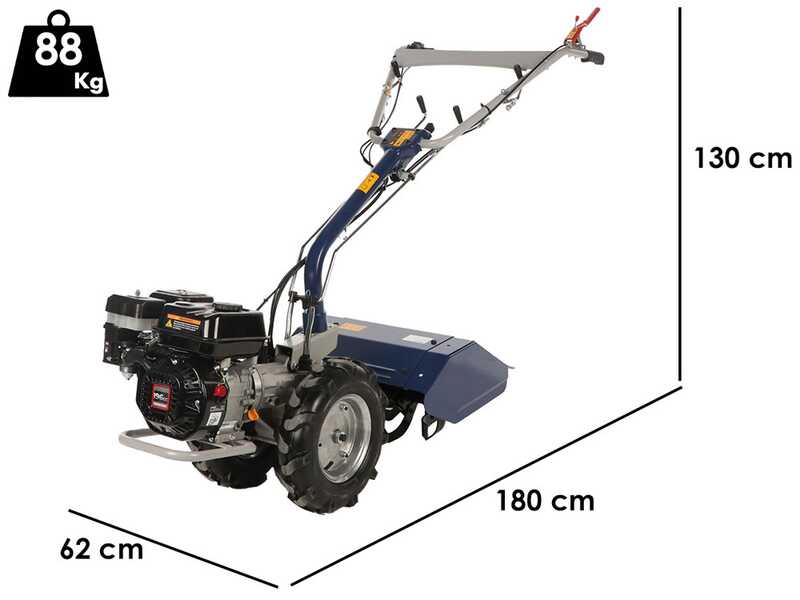 BullMach Chimera 300 - Motoculteur &agrave; essence - Loncin G200F - 6.5 CV