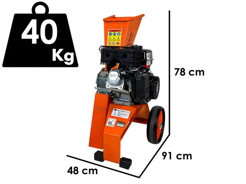 Forest Master FM6DDES-MUL - Broyeur &agrave; essence - Moteur &agrave; essence LCT de 6 CV - D&eacute;marrage &eacute;lectrique