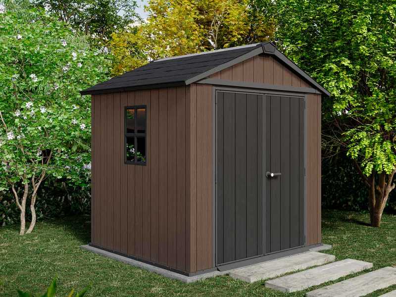 Keter Newton plus 757/775 - Abri de jardin - Avec fen&ecirc;tres - 230 x 223,8 x 246 cm