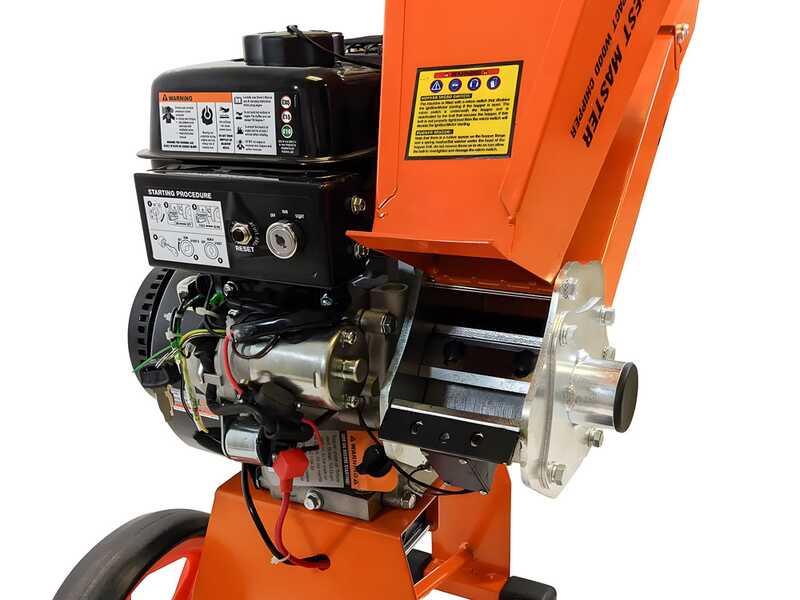 Forest Master FM6DDES - Broyeur de branches thermique - Moteur &agrave; essence LCT de 7 CV - D&eacute;marrage &eacute;lectrique
