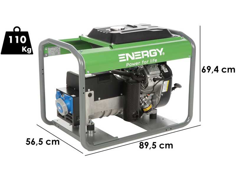 Groupe &eacute;lectrog&egrave;ne monophas&eacute; 9,5 kw - Energy EY-12MB AVR - Moteur Briggs