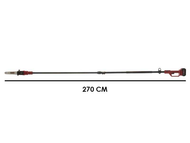 ARCHMAN PE04AT - &Eacute;lagueuse &agrave; batterie sur perche t&eacute;lescopique - 180-270 cm - 2x 21V 4Ah