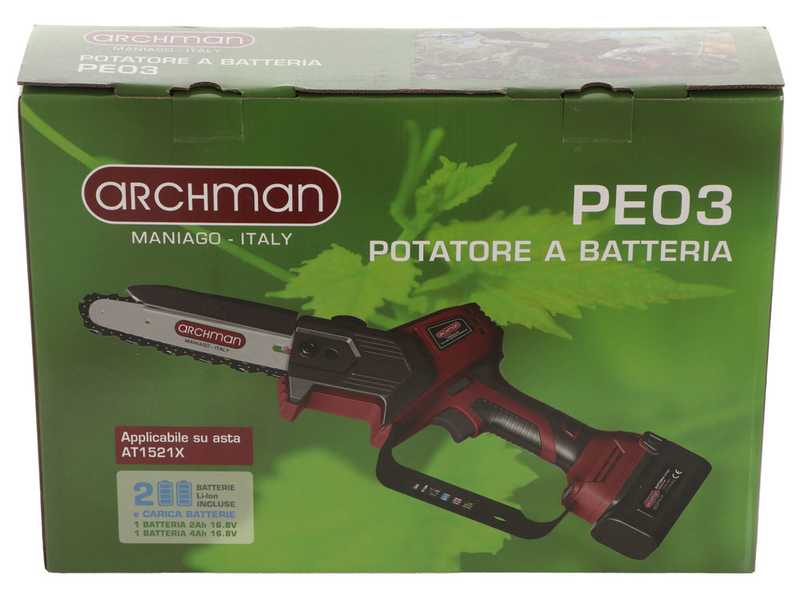 ARCHMAN PE03 - &Eacute;lagueuse sur batterie - 2x 16,8 V 2-4 Ah