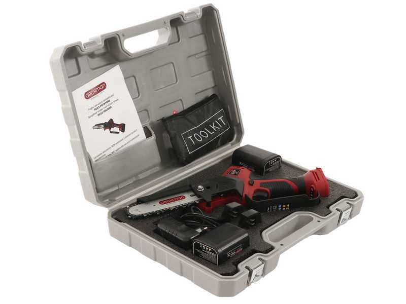 ARCHMAN PE03 - &Eacute;lagueuse sur batterie + perche de rallonge - 190-250 cm - 2x 16,8 V 2-4 Ah