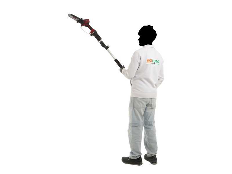 ARCHMAN PE03 - &Eacute;lagueuse sur batterie + perche de rallonge - 190-250 cm - 2x 16,8 V 2-4 Ah