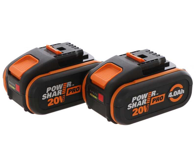 Worx Nitro WG745E - Tondeuse &agrave; batterie - 2x20V/4Ah - Coupe 41cm
