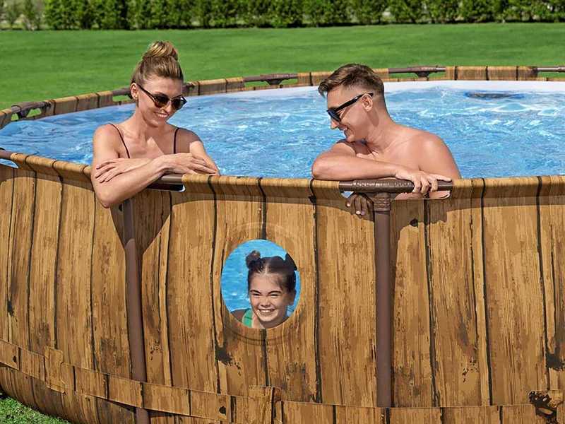 Bestway Steel Pro Max Splashview 561JM - &Oslash;427x107 cm - Piscine ronde