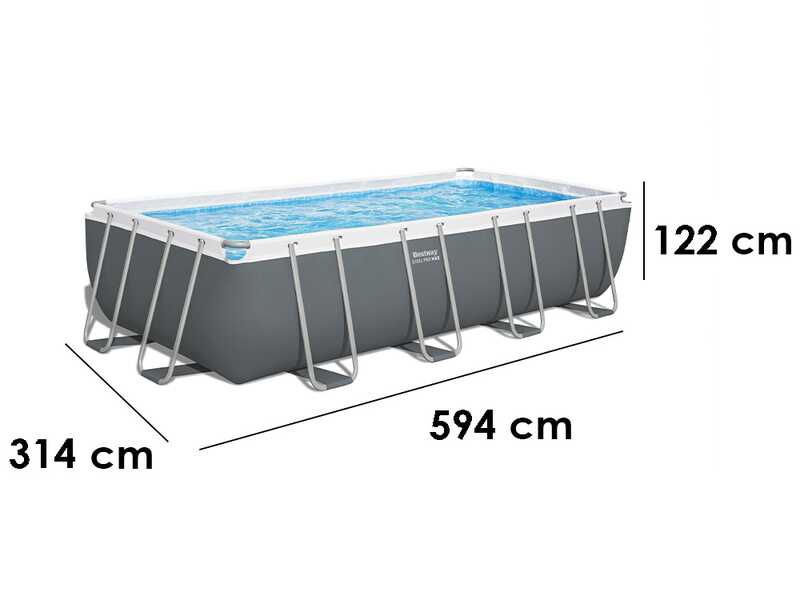 Bestway Steel Pro Max 56465 - 549x274x122 cm - Piscine hors-sol pour 7-8 personnes