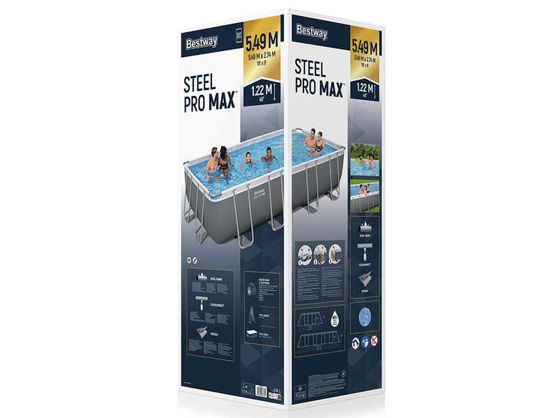 Bestway Steel Pro Max 56465 - 549x274x122 cm - Piscine hors-sol pour 7-8 personnes