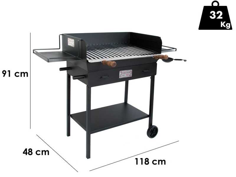Cruccolini Festa Plus - Barbecue en fer artisanal &agrave; bois et charbon