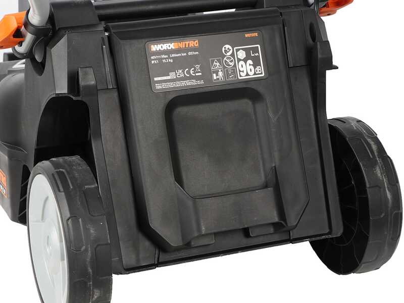 Worx Nitro WG737E - Tondeuse &agrave; gazon sans fil - 2x20V/4Ah - Coupe 37cm