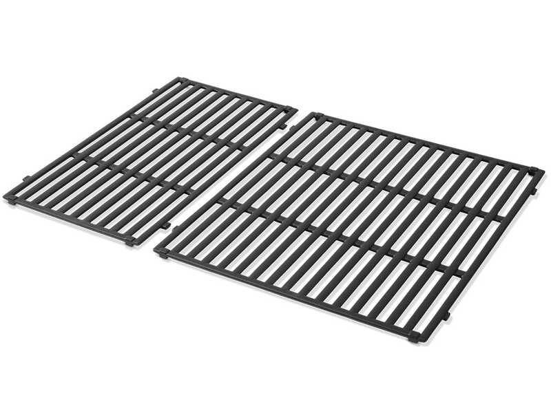 Grilles de cuisson en fonte &eacute;maill&eacute;e Weber Crafted pour barbecue Weber Genesis &agrave; 3 br&ucirc;leurs