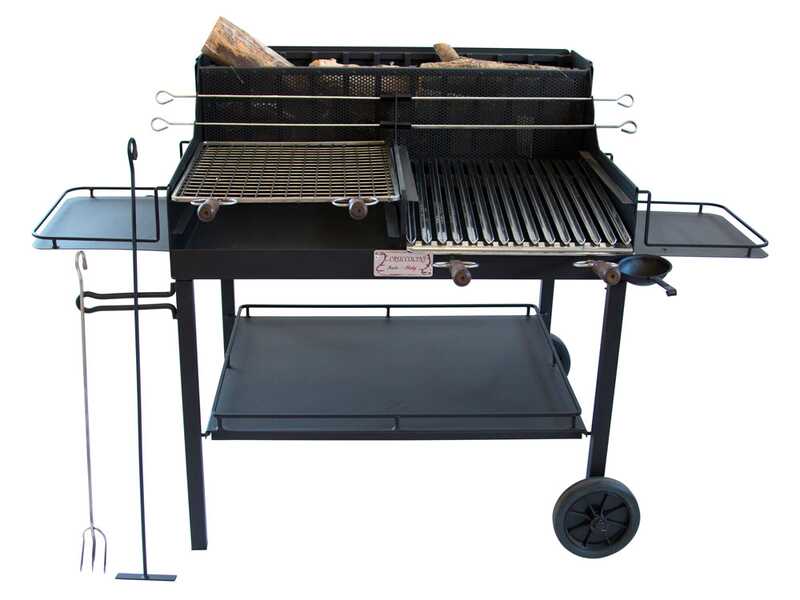 Cruccolini Little Tuscany - Barbecue en fer artisanal &agrave; bois et &agrave; charbon