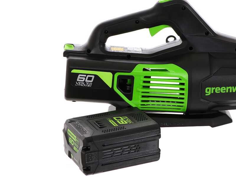 Greenworks GD60ABK4 - Souffleur axial &agrave; batterie - 60V/4Ah