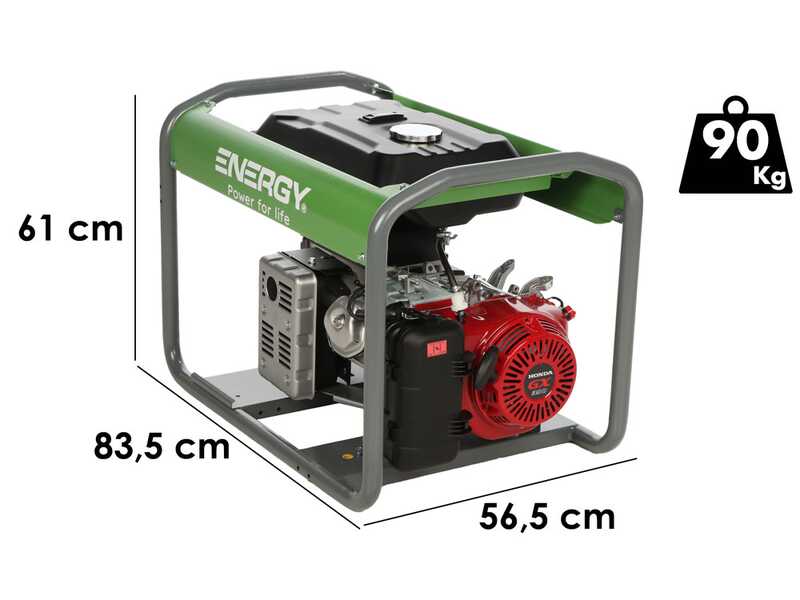 Groupe &eacute;lectrog&egrave;ne monophas&eacute; 6 kw - Energy EY-7MB AVR  - Moteur Honda
