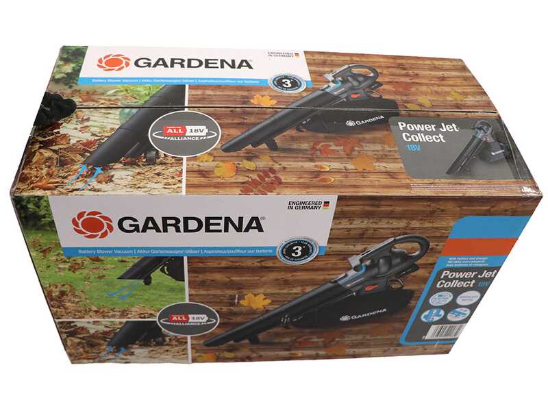 Gardena PowerJet Collect 18 P4A - Souffleur Aspirateur &agrave; batterie - SANS BATTERIE NI CHARGEUR