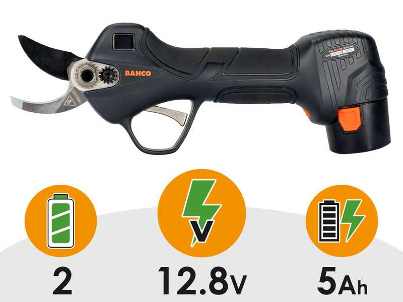 BAHCO BCL226 - S&eacute;cateur &eacute;lectrique de taille - 2x 12.6V 2,5 Ah - Diam&egrave;tre de coupe 26 mm