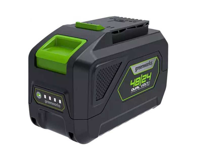 Greenworks GD48LM51SPIIK5 - Tondeuse &agrave; gazon automotrice &agrave; batterie - 48V/5Ah - Coupe 51 cm